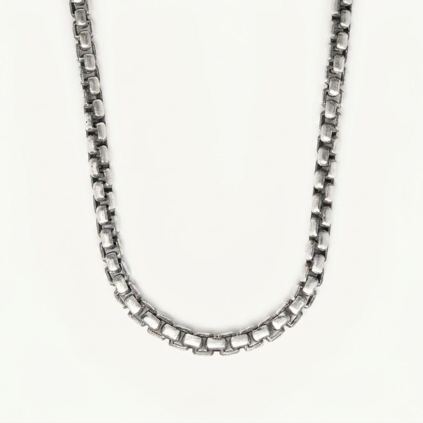 Silver Classic Box Link Chain Necklace