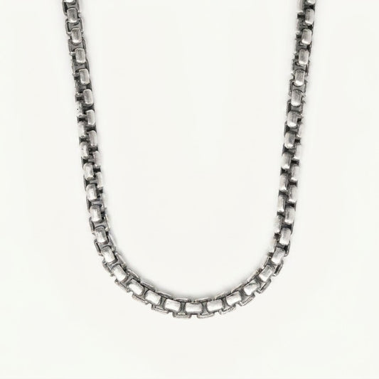 Silver Classic Box Link Chain Necklace