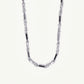 Silver Twisted Geometric Link Chain Necklace