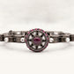 Luxury Ruby & White Stone Studded Designer Kada Bracelet