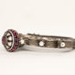 Luxury Ruby & White Stone Studded Designer Kada Bracelet