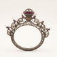Luxury Ruby & White Stone Studded Designer Kada Bracelet