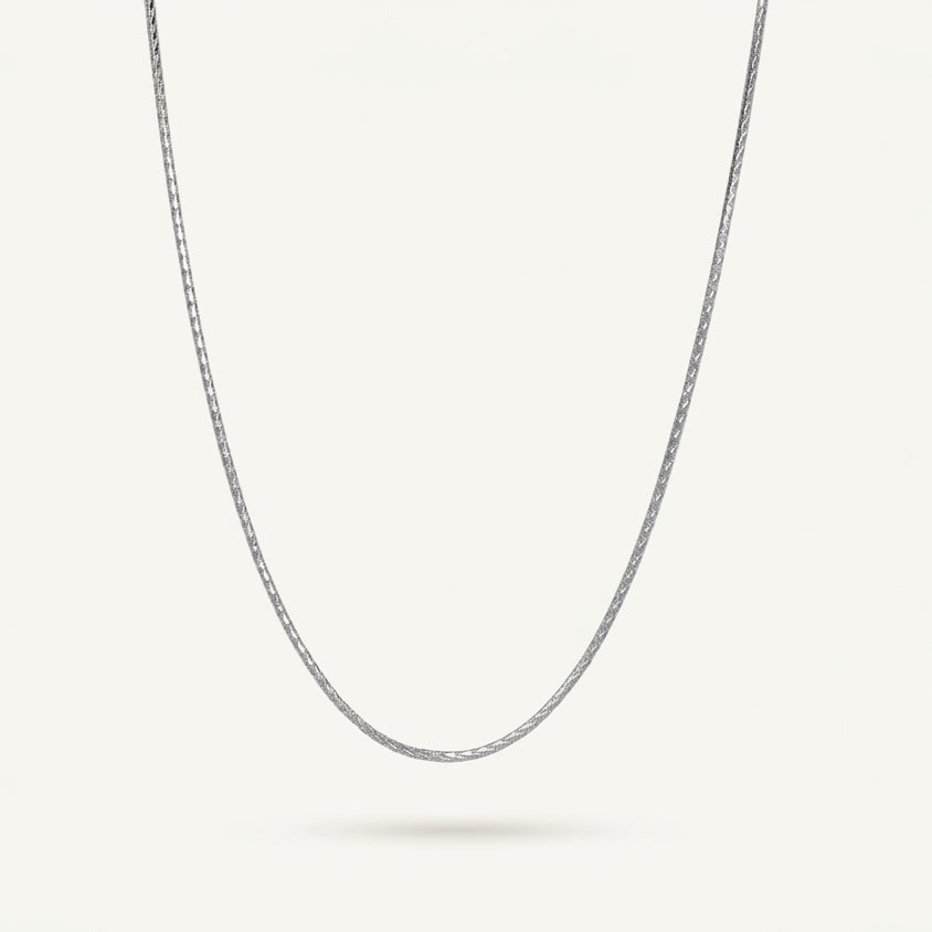 Delicate Silver Snake Chain Necklace