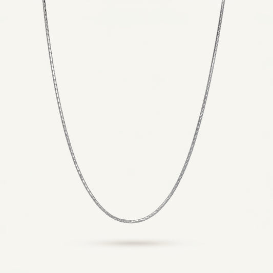 Delicate Silver Snake Chain Necklace