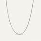 Elegant Slim Silver Mesh Necklace