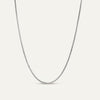 Elegant Slim Silver Mesh Necklace
