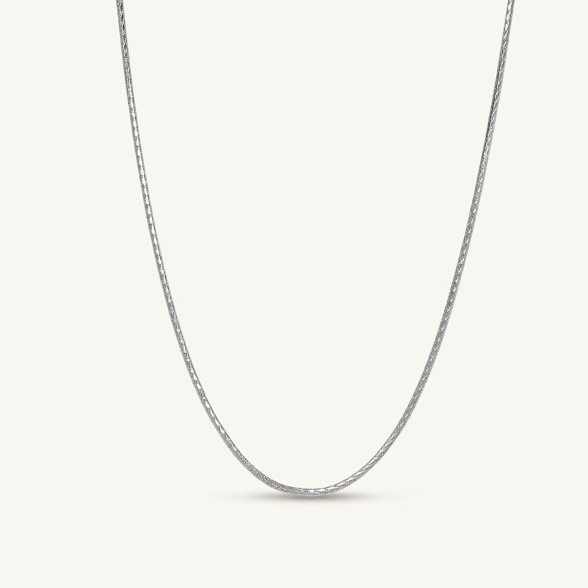 Delicate Silver Wheat Chain Necklace