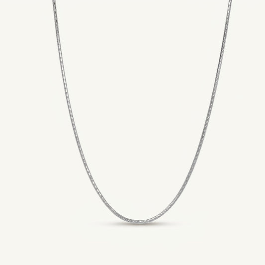 Delicate Silver Wheat Chain Necklace