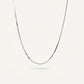 Delicate Silver Twisted Chain Necklace