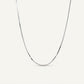 Delicate Silver Twisted Rope Chain Necklace