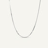 Delicate Silver Twisted Rope Chain Necklace