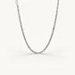 Elegant Silver Tennis-Style Necklace