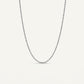 Twisted Rope-Style Silver Necklace
