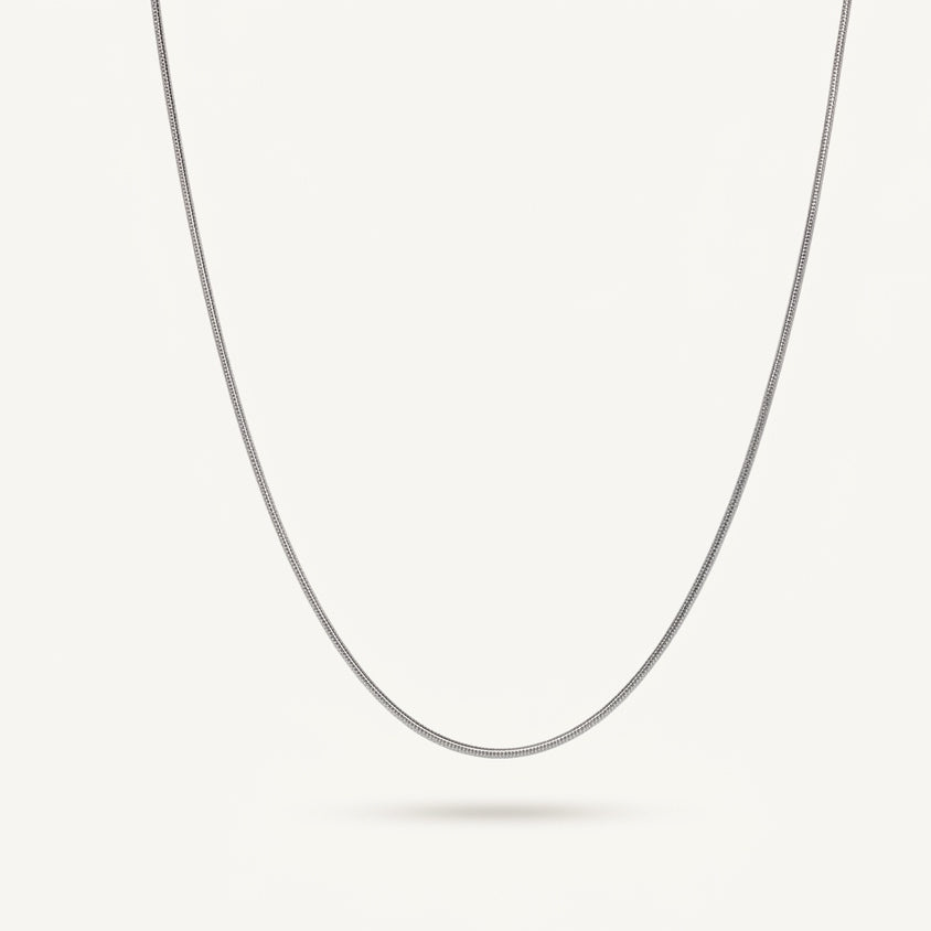Delicate Silver Snake Chain Necklace