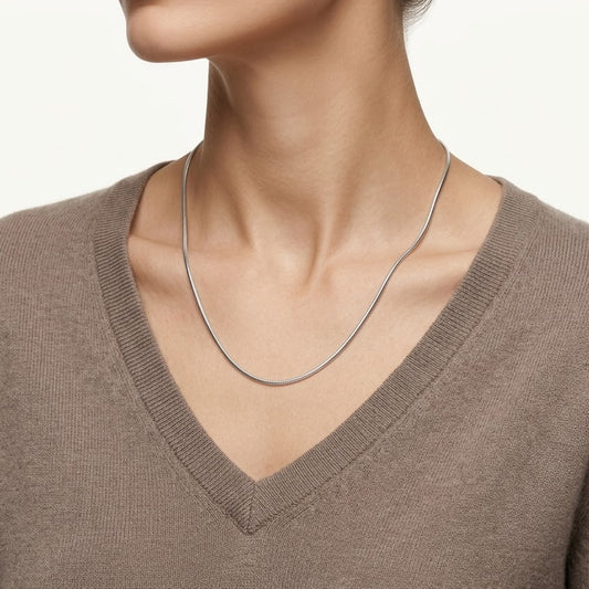 Minimal Silver Chain Necklace