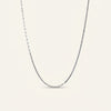 Delicate Silver Bar Chain Necklace