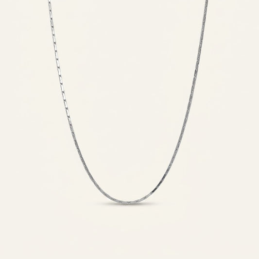 Delicate Silver Bar Chain Necklace