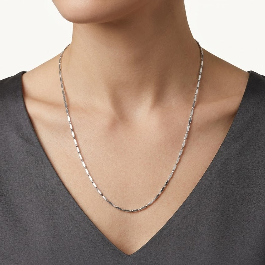 Delicate Silver Link Chain Necklace