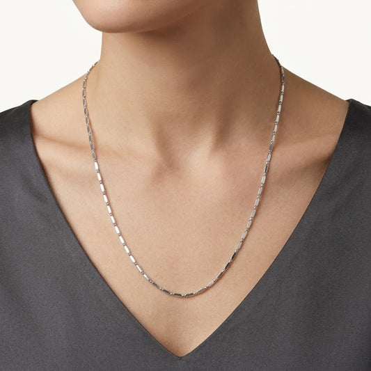 Delicate Silver Link Chain Necklace