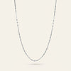 Delicate Silver Beaded Chain Necklace