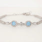 Blue Opal & CZ Bracelet