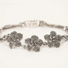 Silver Floral Bracelet for Women – Intricate Flower Design Antique Style Jewellery