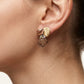 Elegant Leaf-Inspired Necklace & Earrings Set with Textured Round Pendant