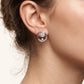 Elegant Circular Pavé Pendant Necklace & Earrings Set
