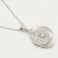 Elegant Swirl Pavé Pendant Necklace & Earrings Set