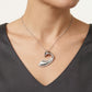 Elegant Curved Pavé Necklace & Earrings Jewellery Set