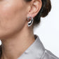 Elegant Curved Pavé Necklace & Earrings Jewellery Set