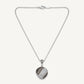 Elegant Brown & Silver Crystal Pendant Necklace and Stud Earrings Set