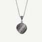 Elegant Brown & Silver Crystal Pendant Necklace and Stud Earrings Set