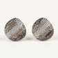 Elegant Brown & Silver Crystal Pendant Necklace and Stud Earrings Set