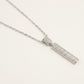 Pavé Bar Pendant Necklace & Drop Earrings Set