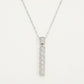 Pavé Bar Pendant Necklace & Drop Earrings Set
