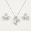Elegant Pearl Floral Necklace & Earrings Set