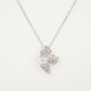 Elegant Pearl Floral Necklace & Earrings Set