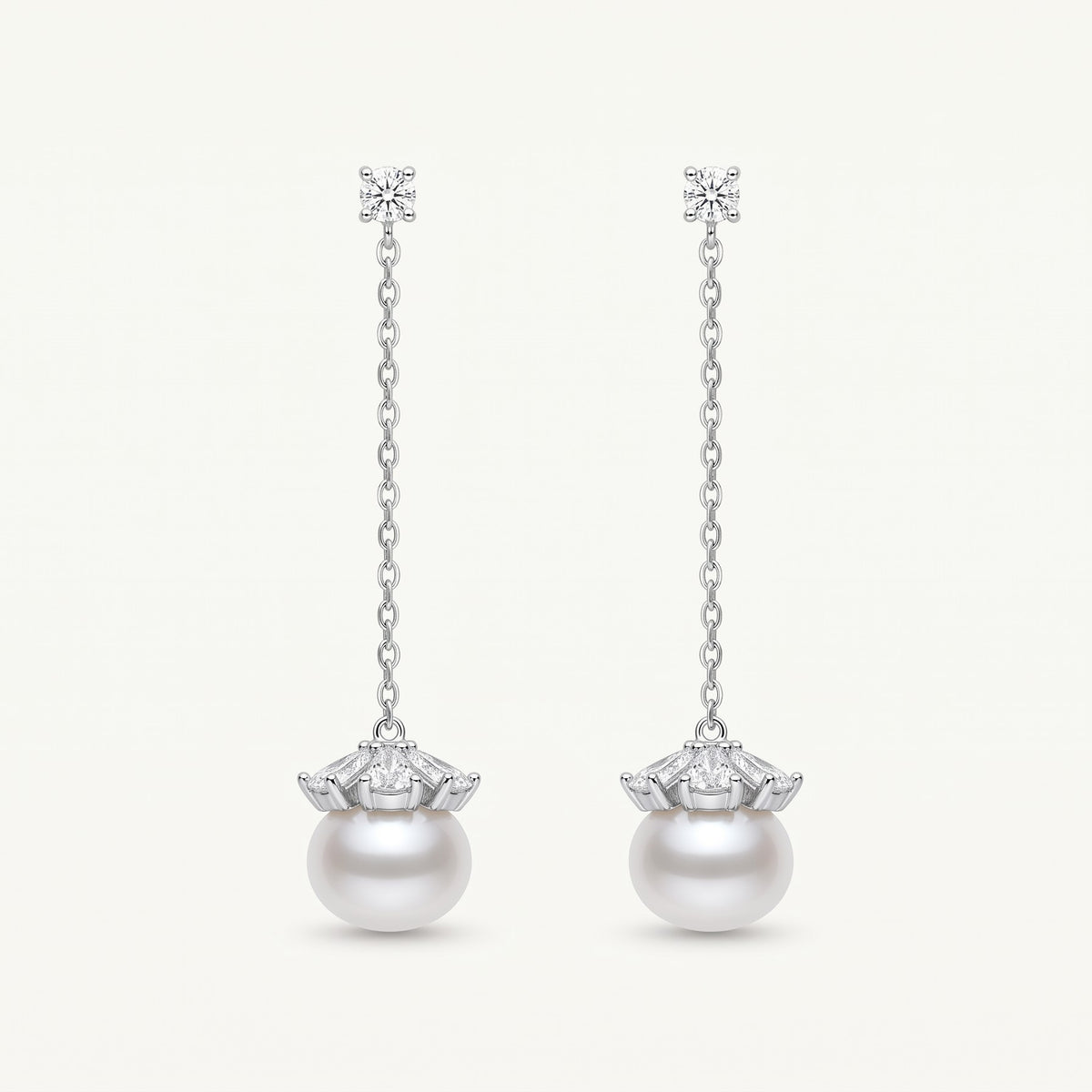 Elegant Pearl Pendant Necklace & Drop Earrings Set