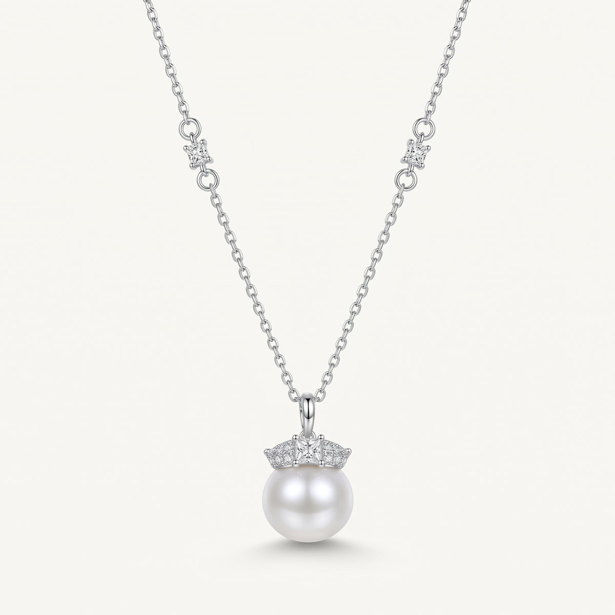 Elegant Pearl Pendant Necklace & Drop Earrings Set
