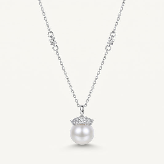 Elegant Pearl Pendant Necklace & Drop Earrings Set