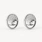 Elegant Oval Crystal Pendant Necklace & Matching Earrings Set