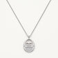 Elegant Oval Crystal Pendant Necklace & Matching Earrings Set