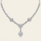 Floral Diamond-Style Necklace & Earrings Set