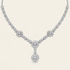 Floral Diamond-Style Necklace & Earrings Set