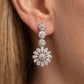 Floral Diamond-Style Necklace & Earrings Set