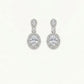 Oval Diamond-Style Necklace & Earrings Set