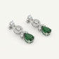 Green Gemstone Necklace & Earrings Set