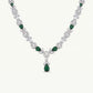 Green Gemstone Necklace & Earrings Set