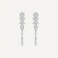 White Stone Floral Necklace & Earrings Set